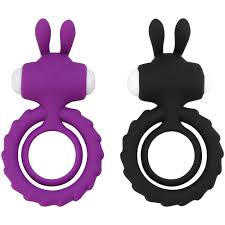 Vibrating silicone rabbit cockring